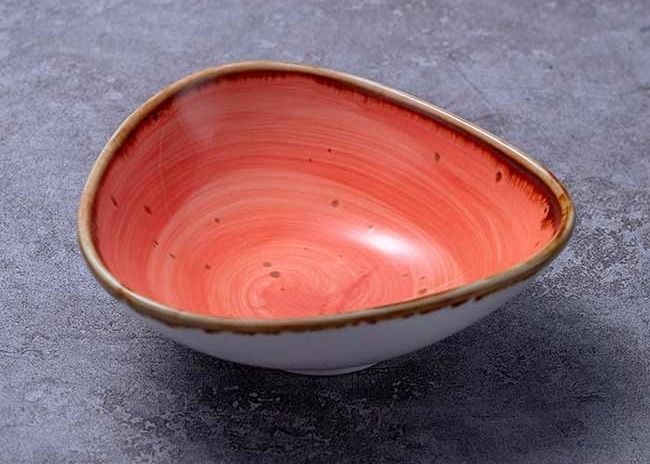 4.75 Inch Triangle Shape Stoneware Small Ceramic Bowl Set